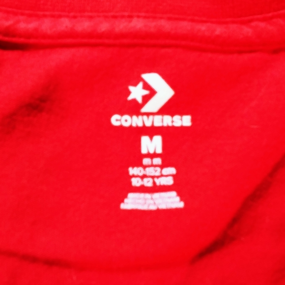 Chuck Taylor Converse All Star Kids Short Sleeve Shirt Medium Age 10-12. - Picture 4 of 8